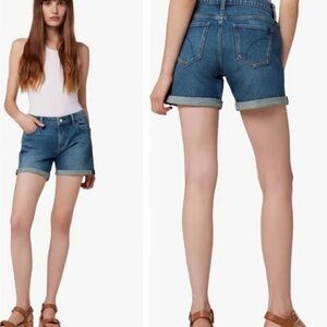 Joe's Jeans Medium Blue Rolled Hem Denim Shorts
